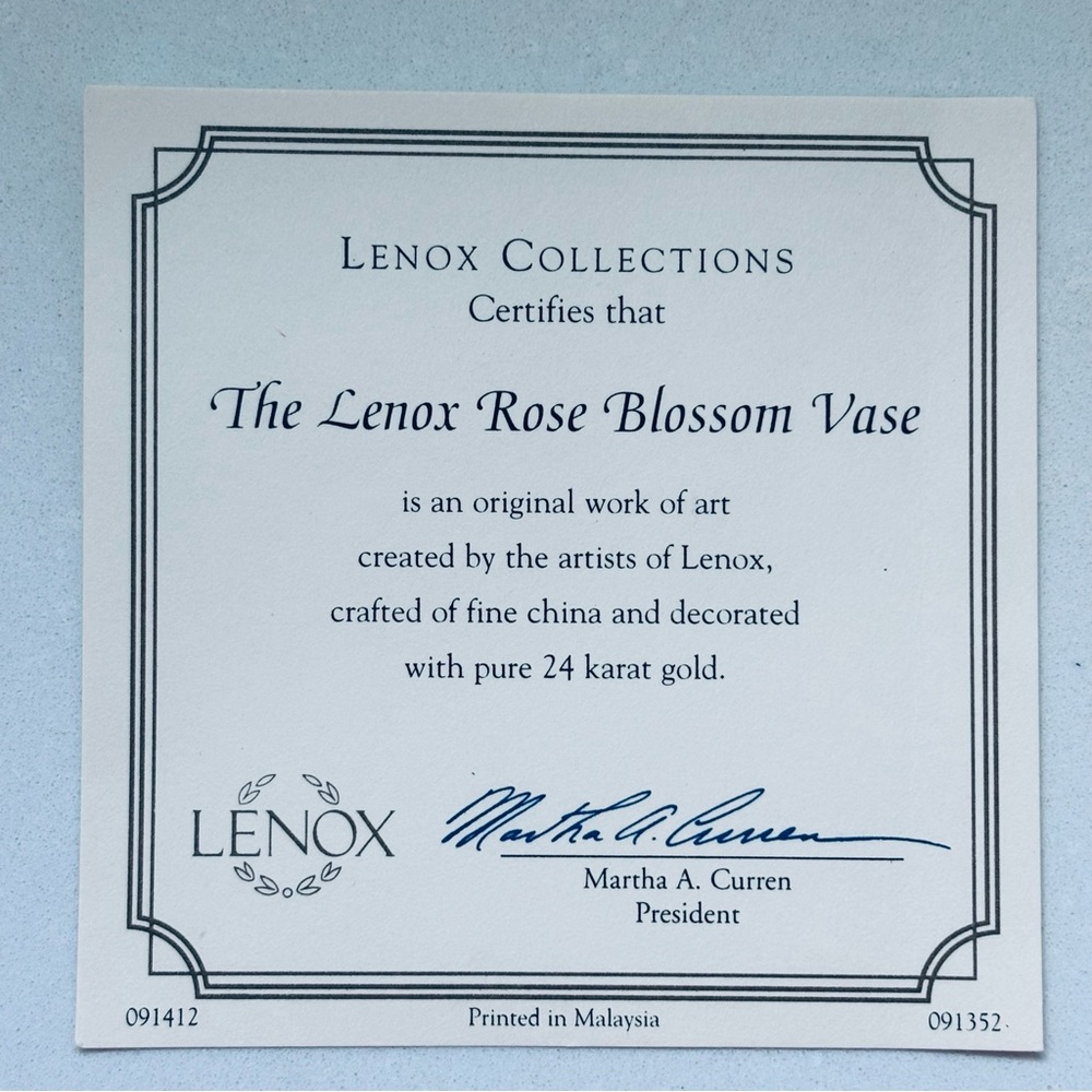 Vintage Lenox Rose Blossom Vase NWT - Picture 7 of 7